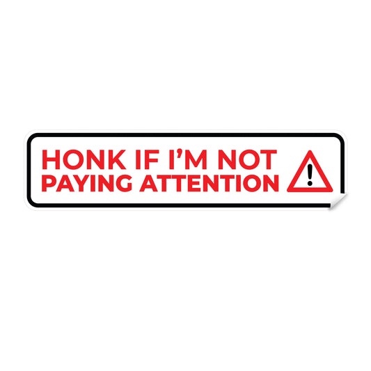 Attention Bumper Sticker